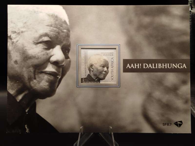  Nelson Mandela AAH! DALIBHUNGA Silver Bar & Stamp Tribute Set | XRF Verified 92.27% Silver |