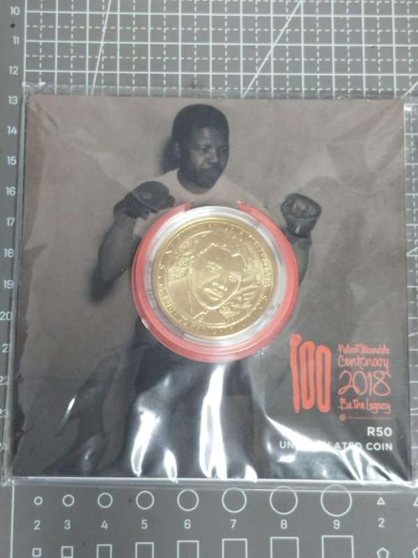  Mandela Legacy Collectors Combo  2000 R5 Proof + 2018 R50 Centenary + 1993 Nobel Peace Prize