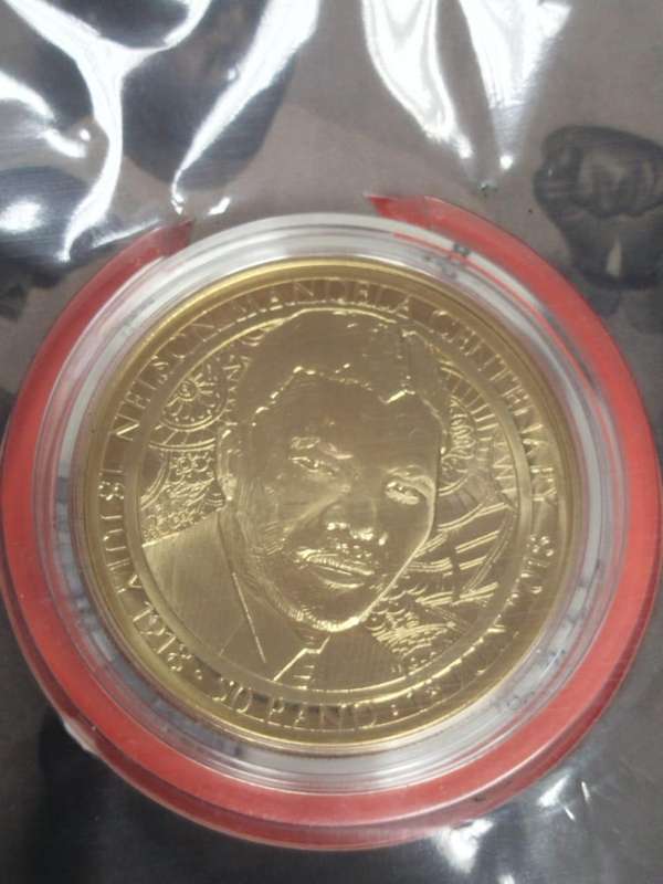  Mandela Legacy Collectors Combo  2000 R5 Proof + 2018 R50 Centenary + 1993 Nobel Peace Prize