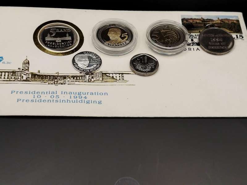 Rare Mandela & Krugerrand Tribute Combo  5-Coin Collectors Set (No Reserve!)