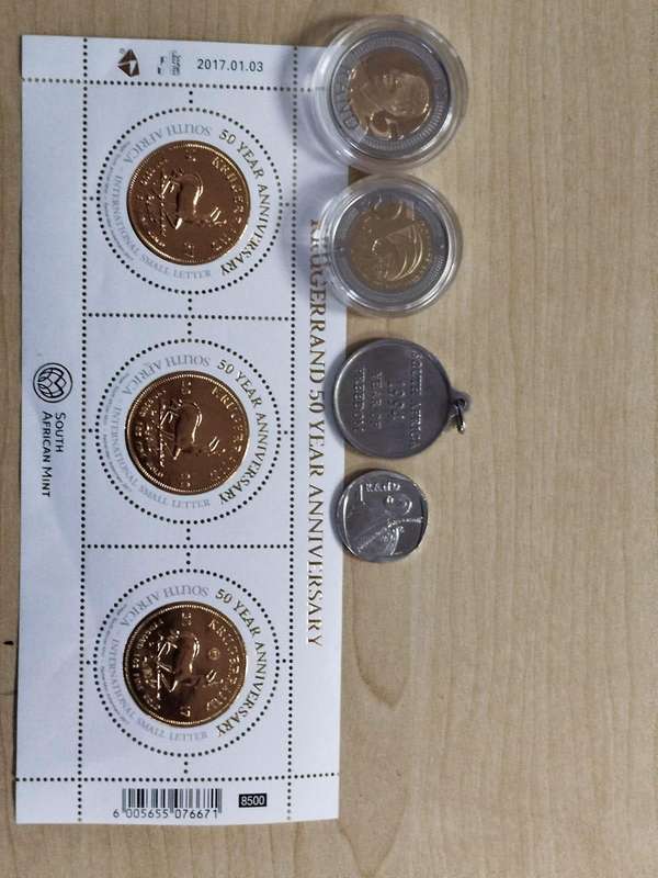 Rare Mandela & Krugerrand Tribute Combo  5-Coin Collectors Set (No Reserve!)