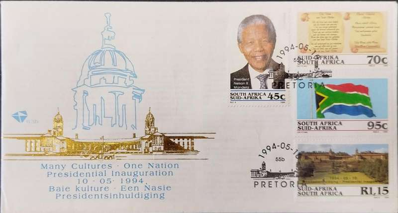 Mandela Legacy Collectors Set  R2 Coin, 1994 FDC, SA Mint Medallion & 46664 Wine