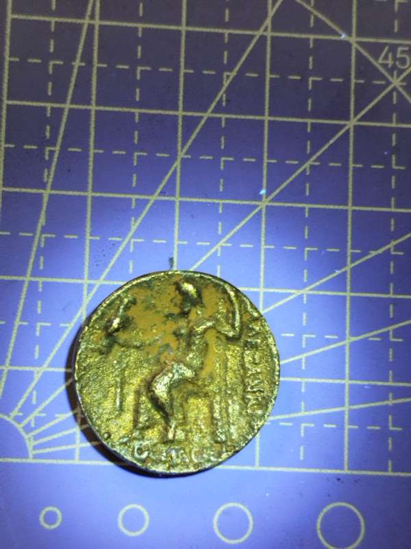 Ancient Seleucid Bronze Coin  Seated Zeus Reverse  Helmeted Athena Obverse  Circa 312281 BCE
