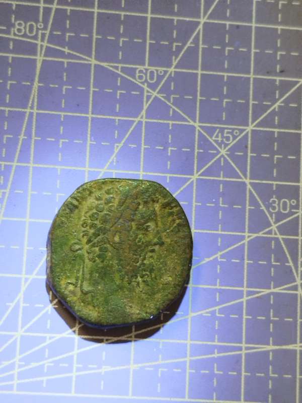 Ancient Roman Bronze Coin of Constantius II  Circa 355 AD  Seated Figure Reverse