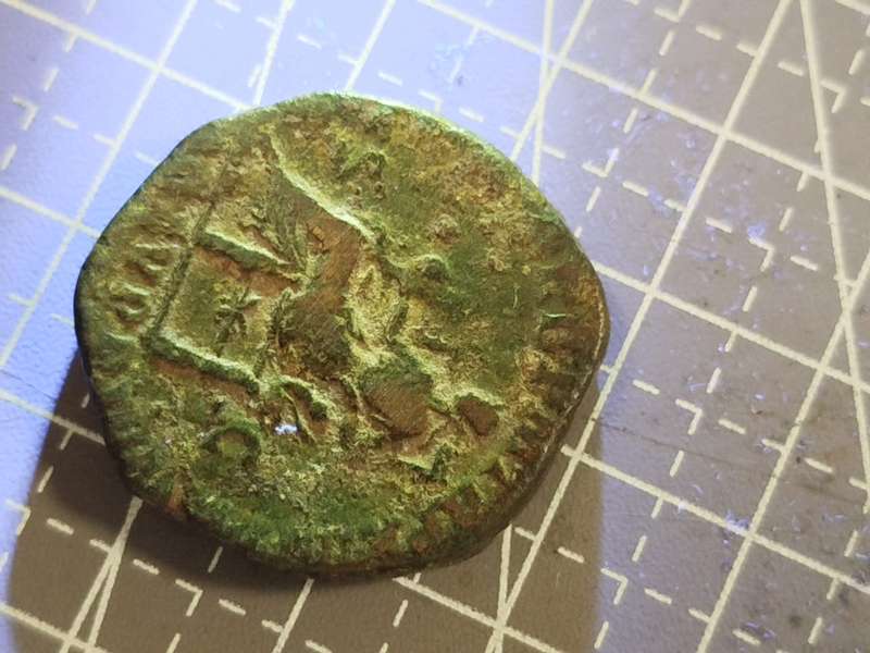 Ancient Roman Bronze Coin of Constantius II  Circa 355 AD  Seated Figure Reverse