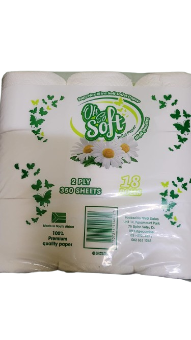 Oh So Soft 2 Ply Toilet Paper Roll (Pack of 18's)