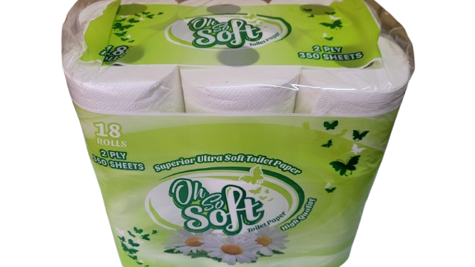 Oh So Soft 2 Ply Toilet Paper Roll (Pack of 18's)