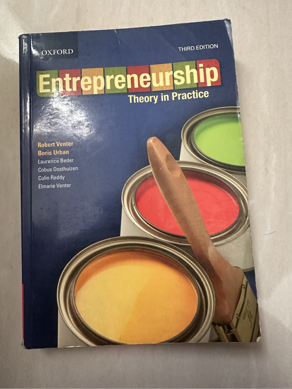OXFORD THIRD EDITION Entrepreneurship Theory in Practice