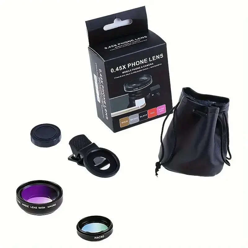 0.45x wide angle & macro lens for smartphones - clip-on HD camera lens with fish-eye effect | Optica