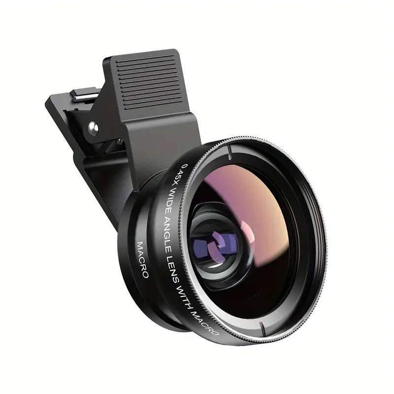 0.45x wide angle & macro lens for smartphones - clip-on HD camera lens with fish-eye effect | Optica