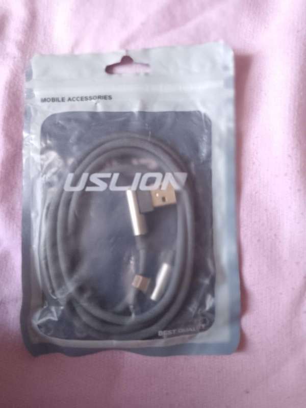 USB CABLE FOR IPHONE TWO SIDED 90 DEGREE