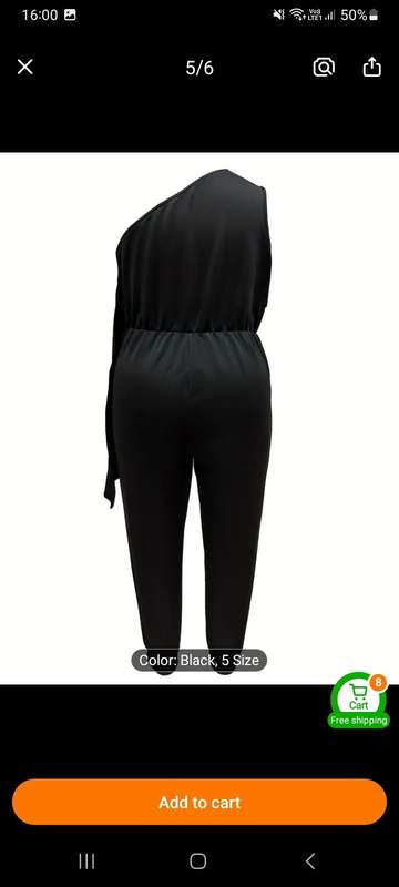 Elegant Plus Size One-Shoulder Jumpsuit | Sexy Ruched Sleeveless Design with Tiered Ruffle Detail |