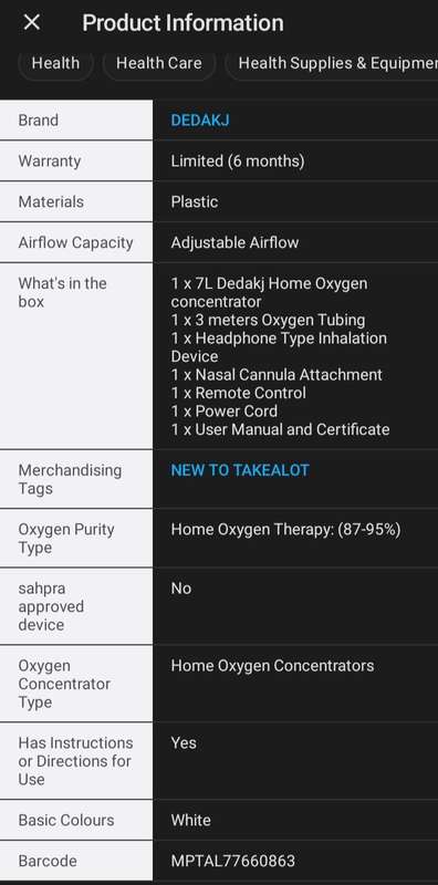 7L Home Oxygen Concentrator - Dedakj