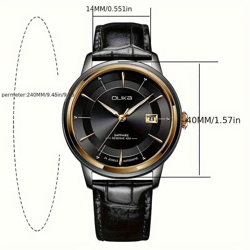 OLIKA Men's Casual Large Dial Watch