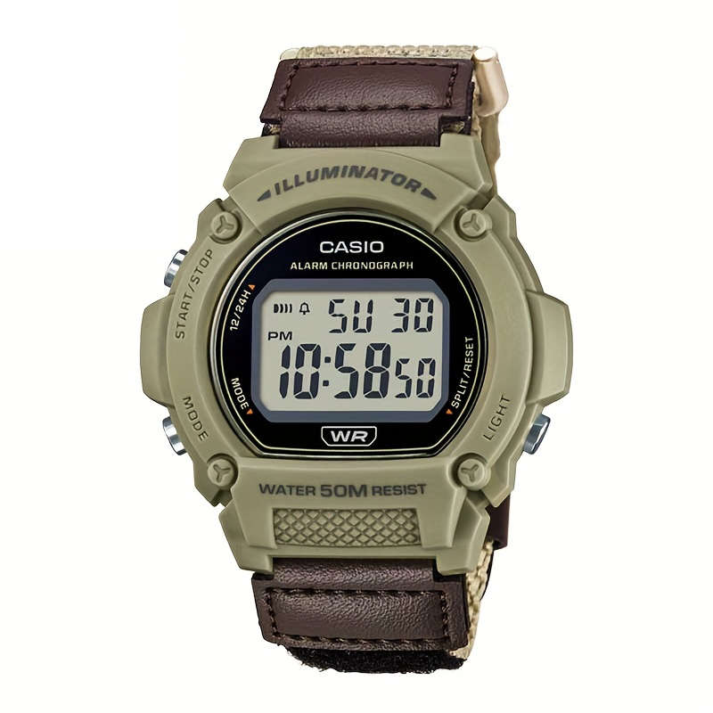 CASIO Digital Watch - Classic Green Electronic Timepiece