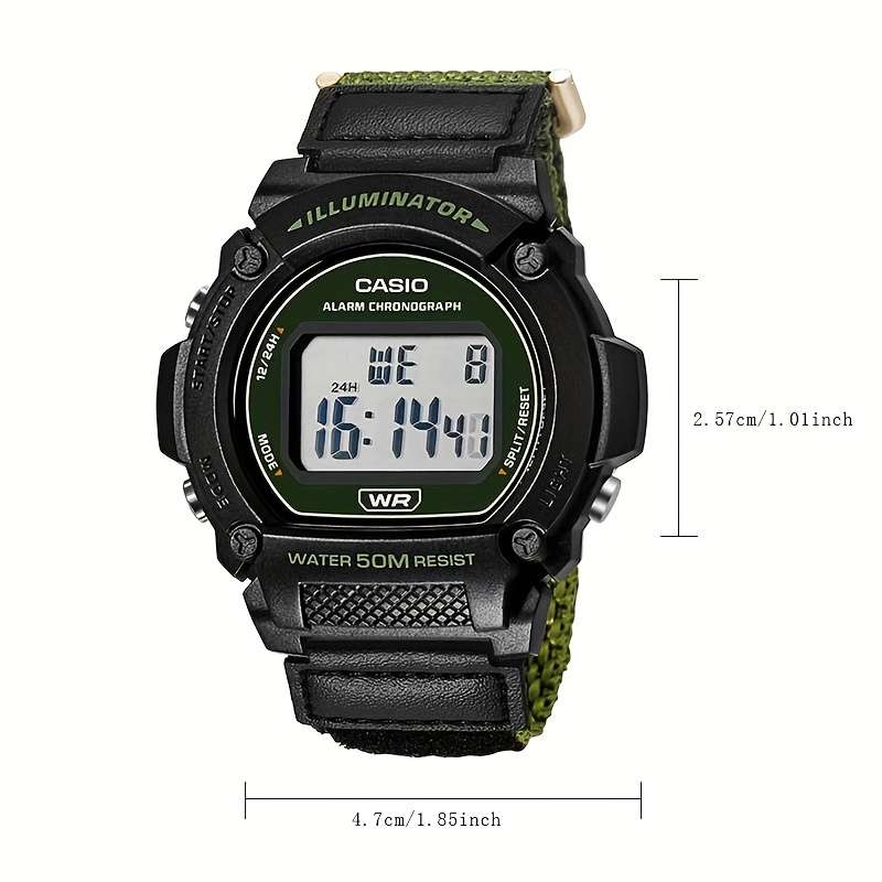 CASIO Digital Watch - Classic Green Electronic Timepiece