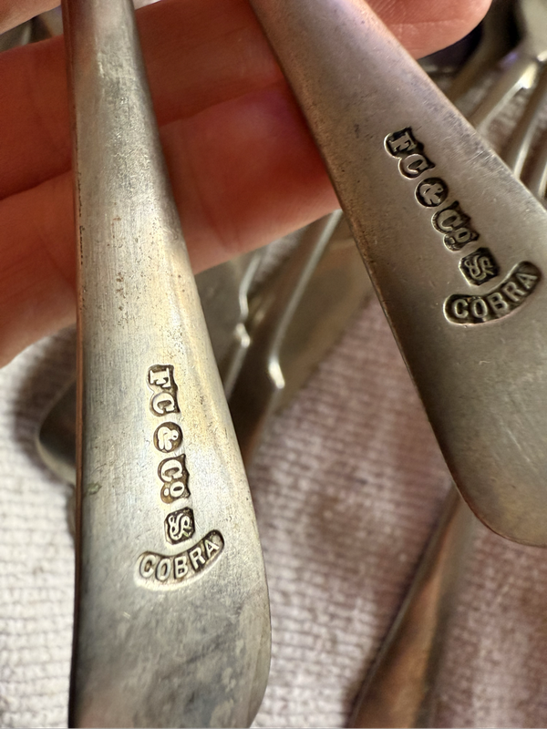 12 Sterling silver forks