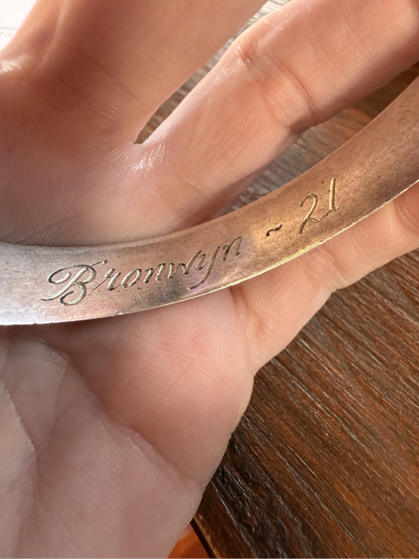 925 silver bracelet. Engraved