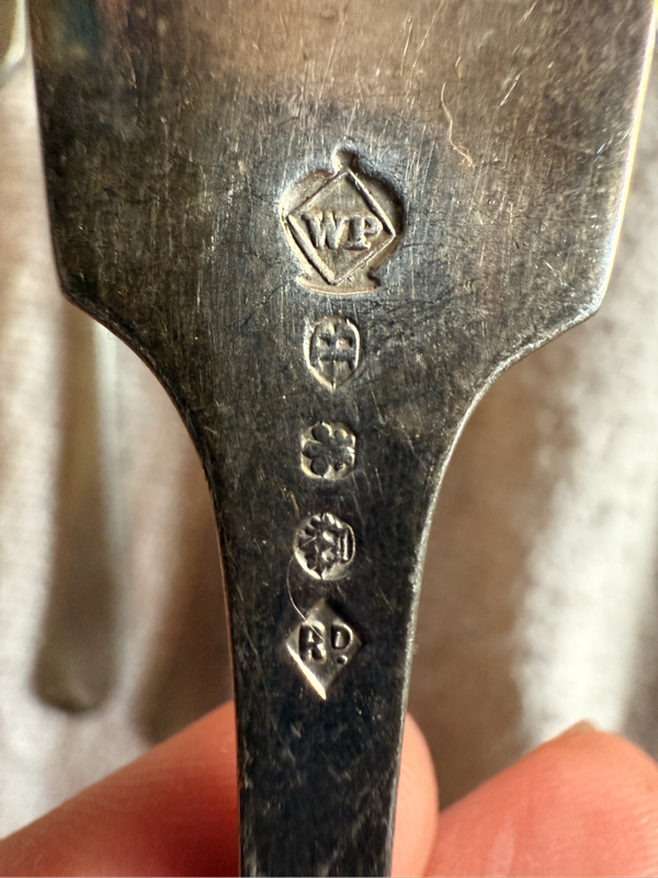 12 Sterling silver forks