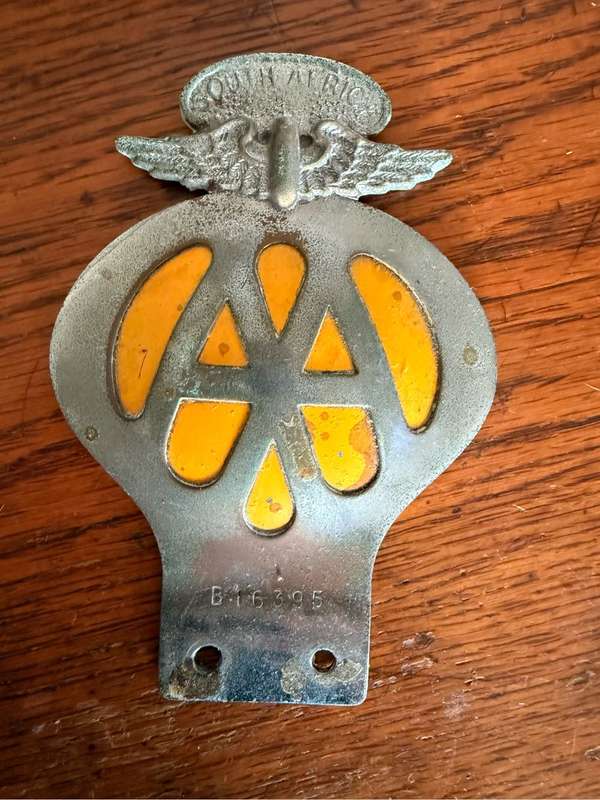 Vintage AA South Africa motor vehicle