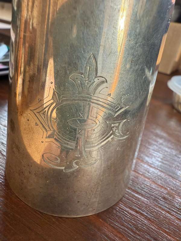 Sterling Silver 926 small mug 72 grams total