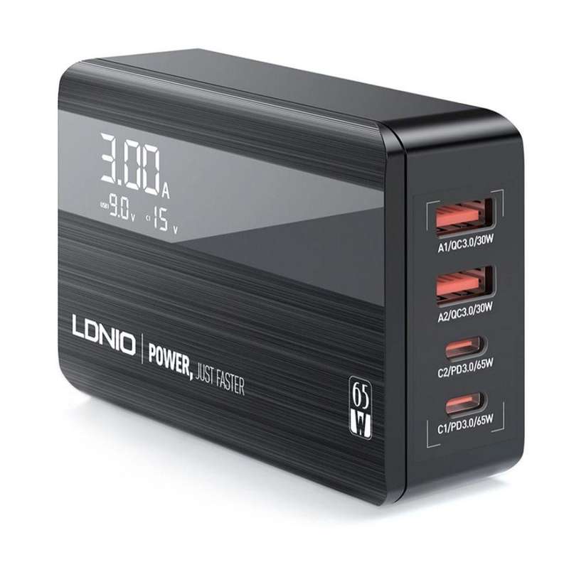 LDNIO PD 65W LED Display Super fast charging Desktop charger