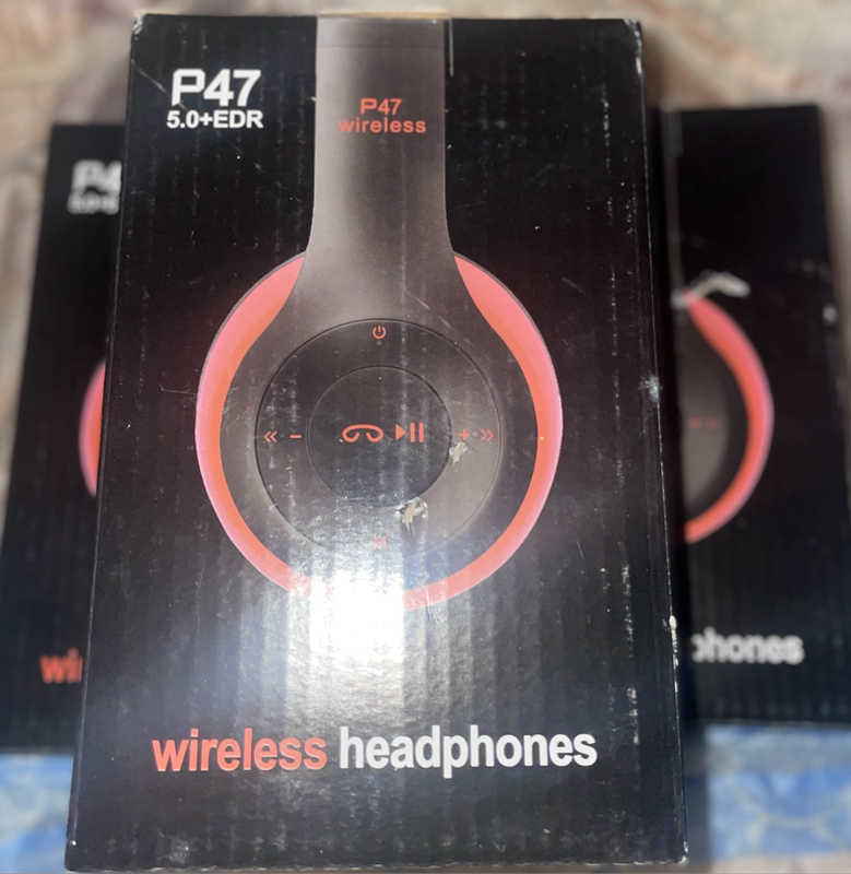 P47 red & grey Headphones