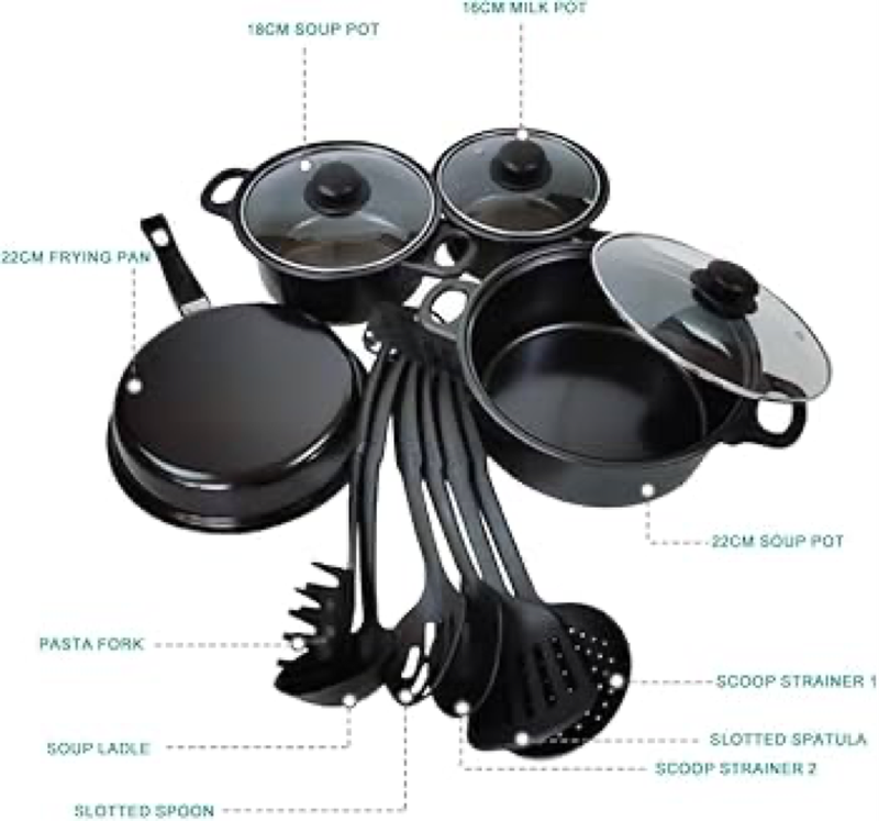 13 piece cookware set pots