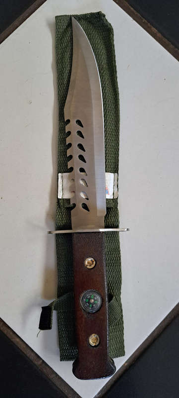 U.S.A Saber Bowie Knife with Hand Carved Handle