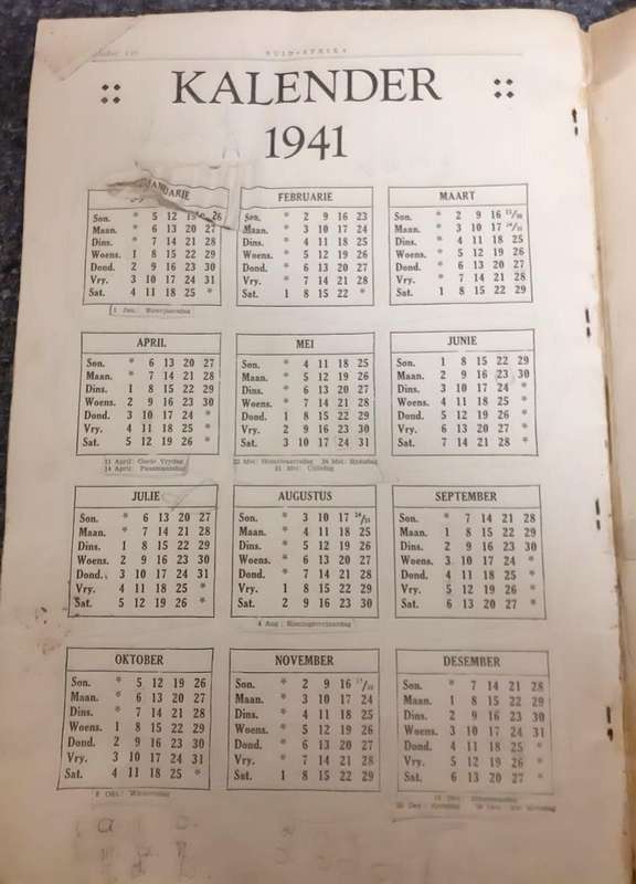 Unieke en rare versamelstuk!  WW2 1940-1941 Suid Afrika Geillustreerde Jaarboek