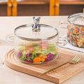 2 Pack-Cute Bear Transparent Glass Soup Pot
