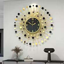 Classic Sunburst Wall Clock  Silent Battery-Operated Decorative Clock for Living Room