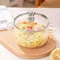 2 Pack-Cute Bear Transparent Glass Soup Pot