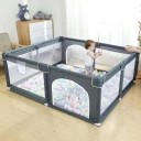 ExtraLarge Portable Indoor/Outdoor Safety Playground Gym  AntiFall Crib Toy (Grey)