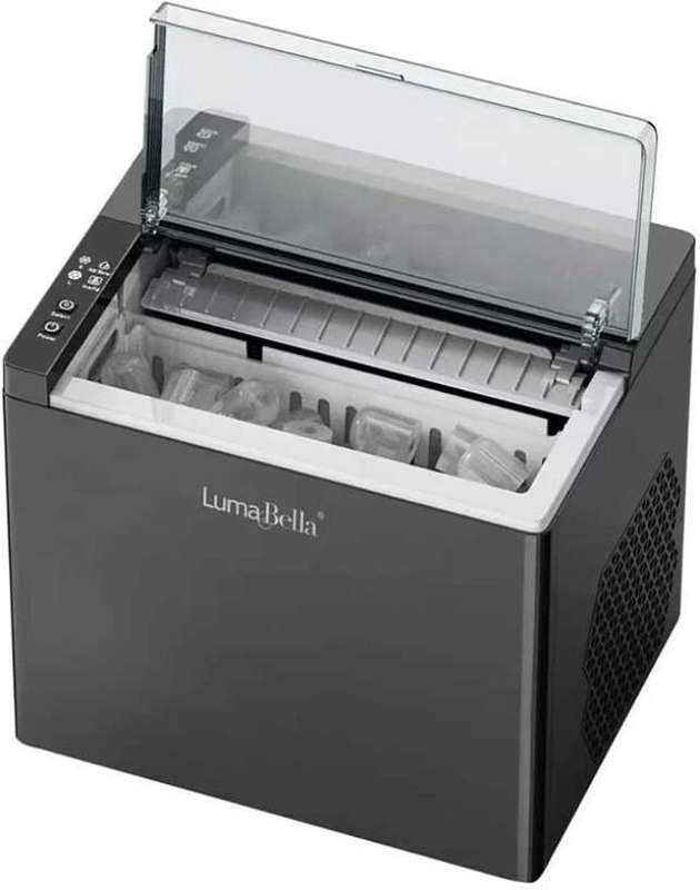 LumaBella LB53026 Home Ice Maker (Grey)  Compact & Fast Freezing