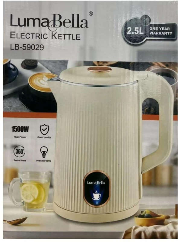 Electric Kettle  (2.5 L, White)