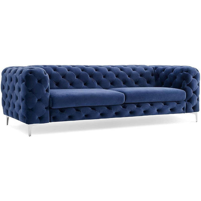 pro_t Deep Button Velvet 2-Steater Tufted Sofa