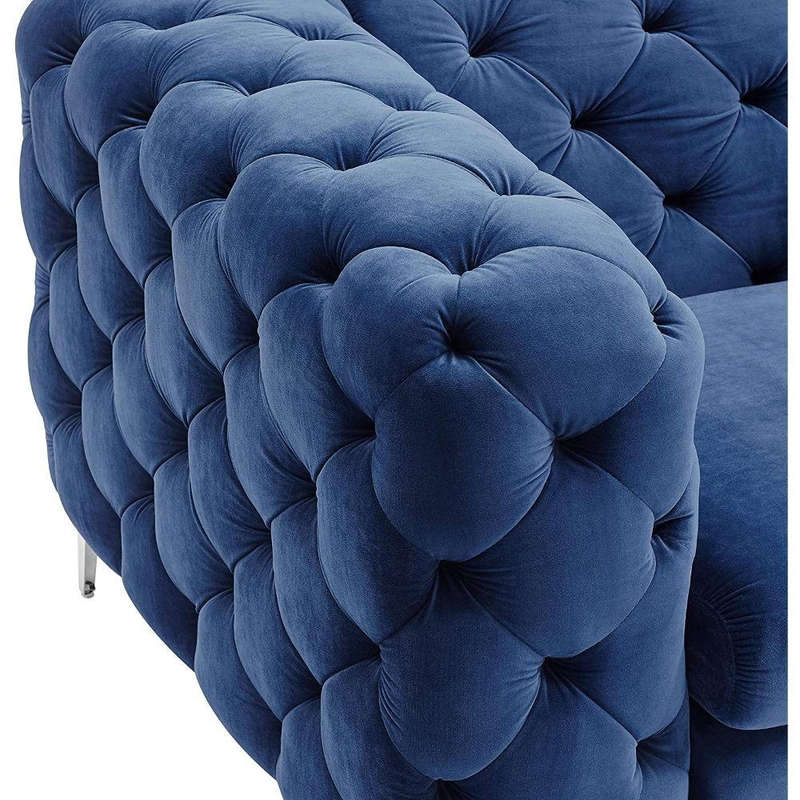 pro_t Deep Button Velvet 2-Steater Tufted Sofa