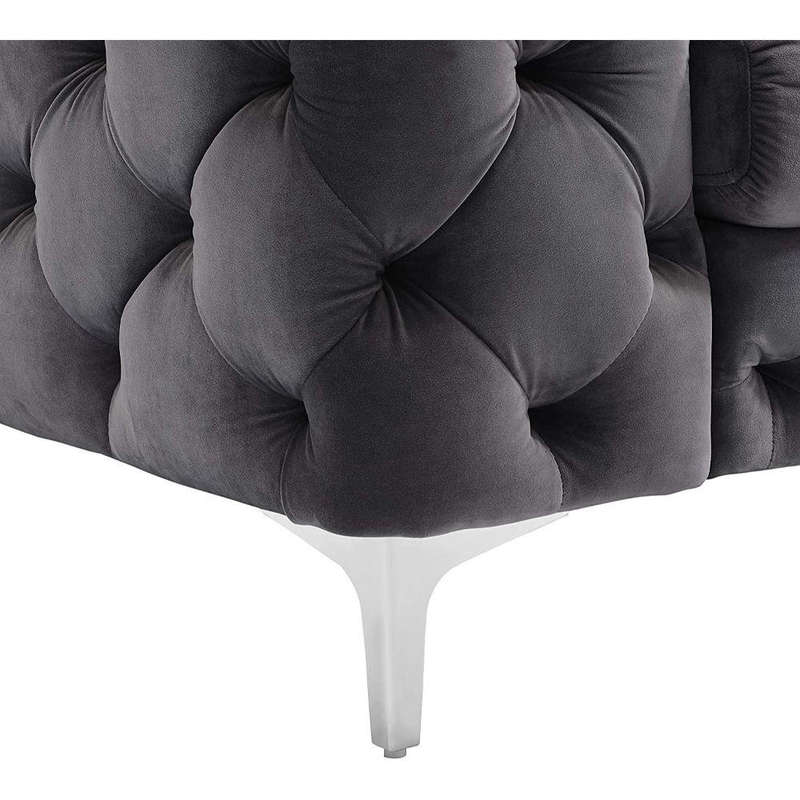 pro_t Deep Button Velvet 2-Steater Tufted Sofa
