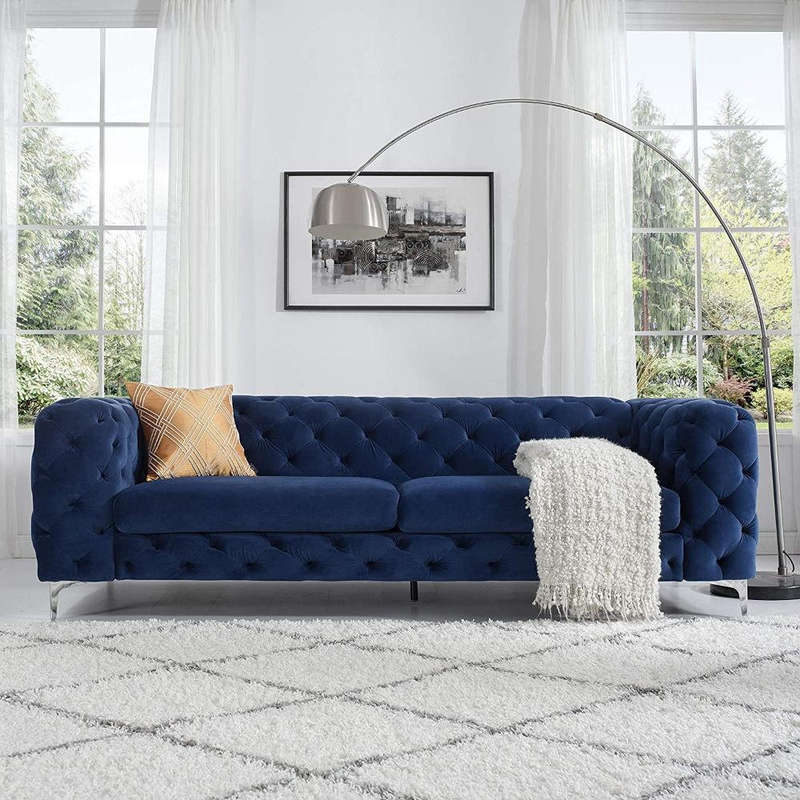 pro_t Deep Button Velvet 2-Steater Tufted Sofa