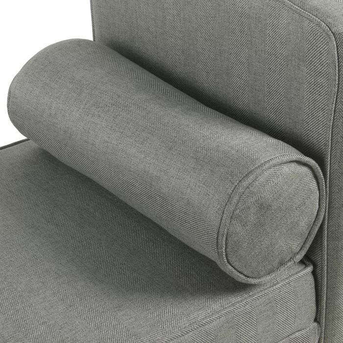 Pro-T  Flip Top Upholstered Storage Bench in Light Grey Beige