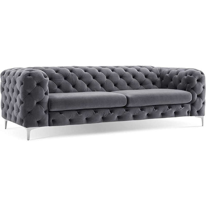 pro_t Deep Button Velvet 2-Steater Tufted Sofa