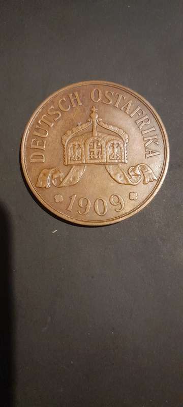 1909 deutsch ostafrika 5heller