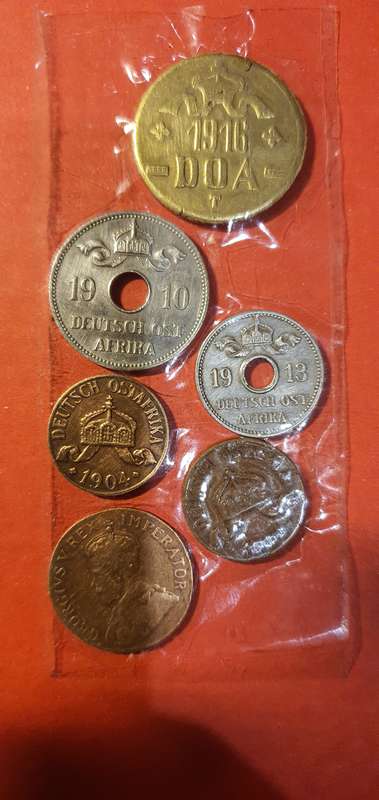 Deutch ost africa heller coins