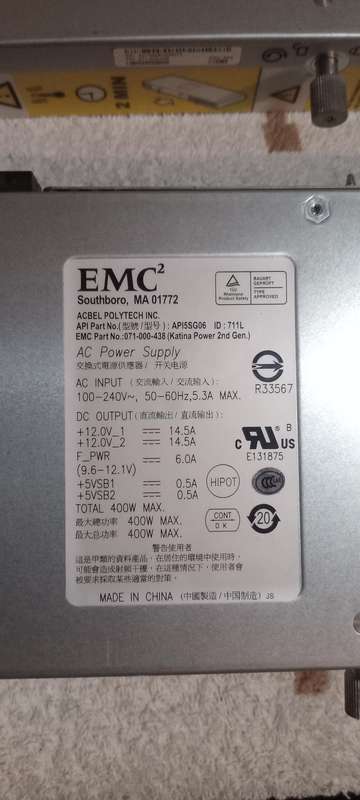 Emc ktn-stl4 storage array 15 channel with 15 hard-drives