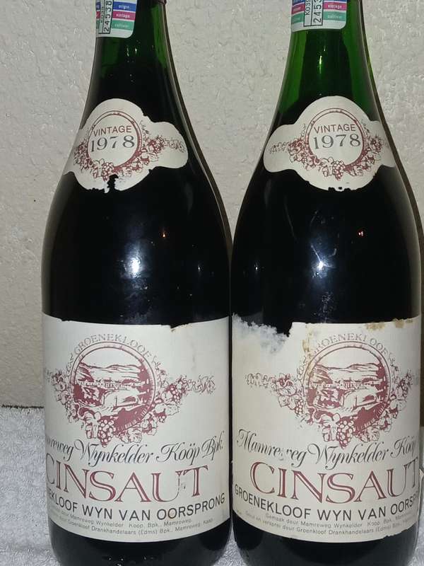 1978 ×2 Groenekloof wine Cinsautc