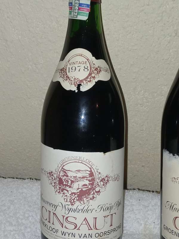 1978 ×2 Groenekloof wine Cinsautc