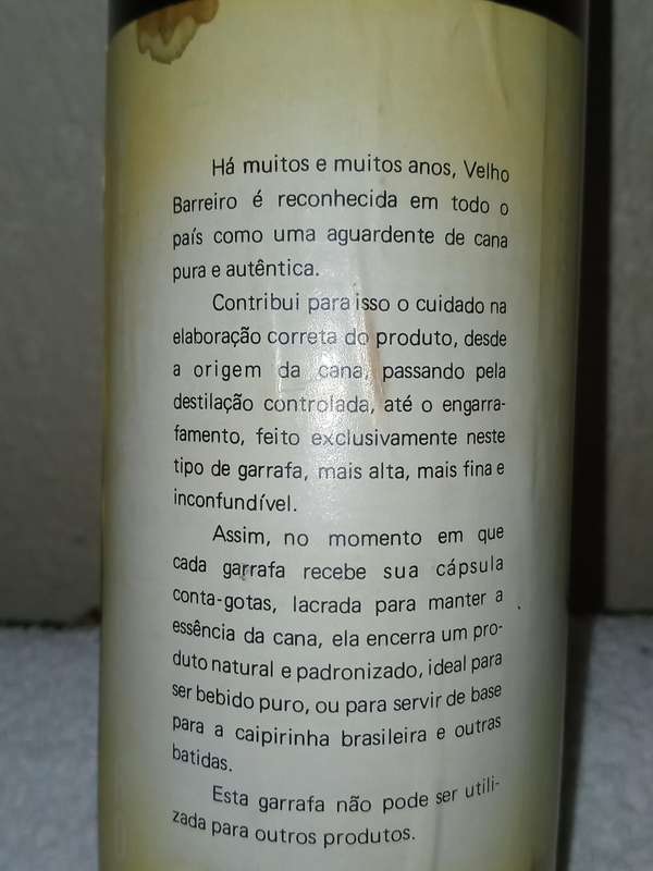 Vintage rare Velho barreiro Brazilian liqueur