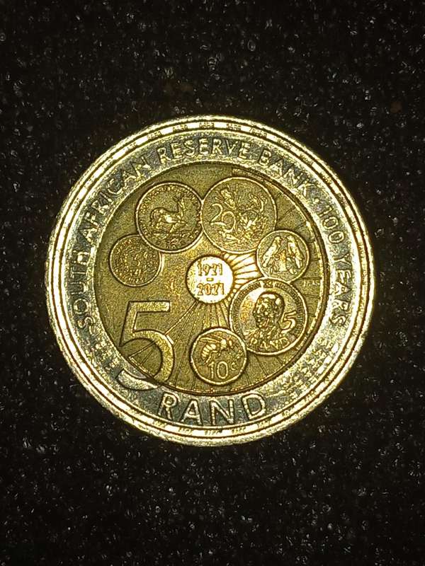 1921 SA reserve bank 100th year aniversery R5 coin