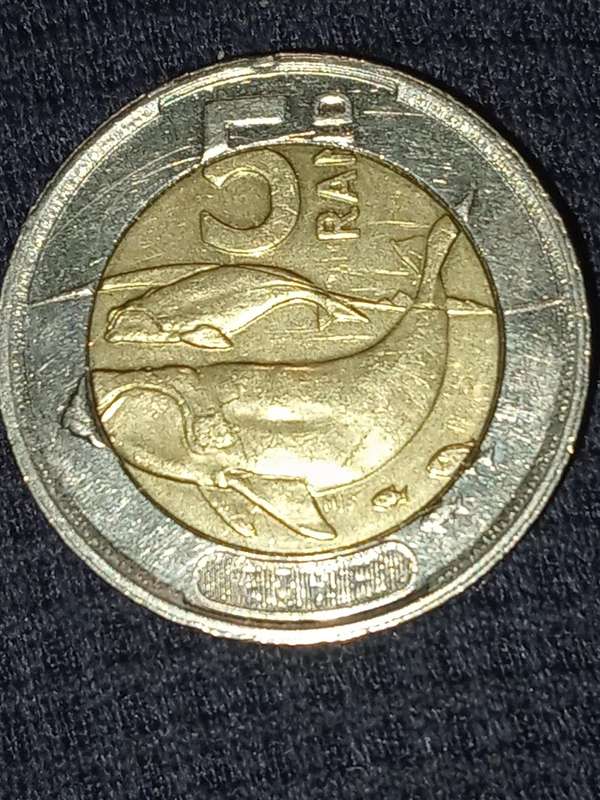 2023 south african limited edition commemorative whale R5 coin